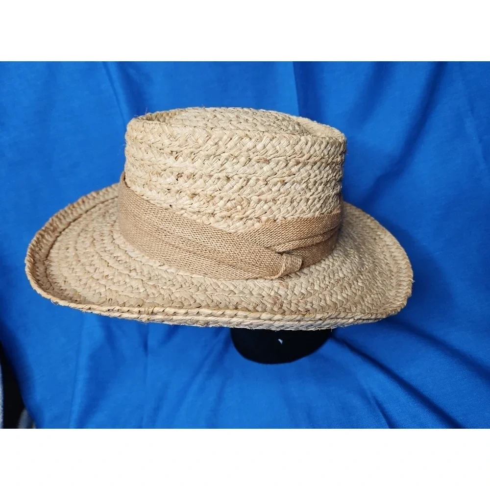 SUMMER CLUB Australia Hat Straw Wide Brim Sun Blocker Beach Coastal Size Large‎